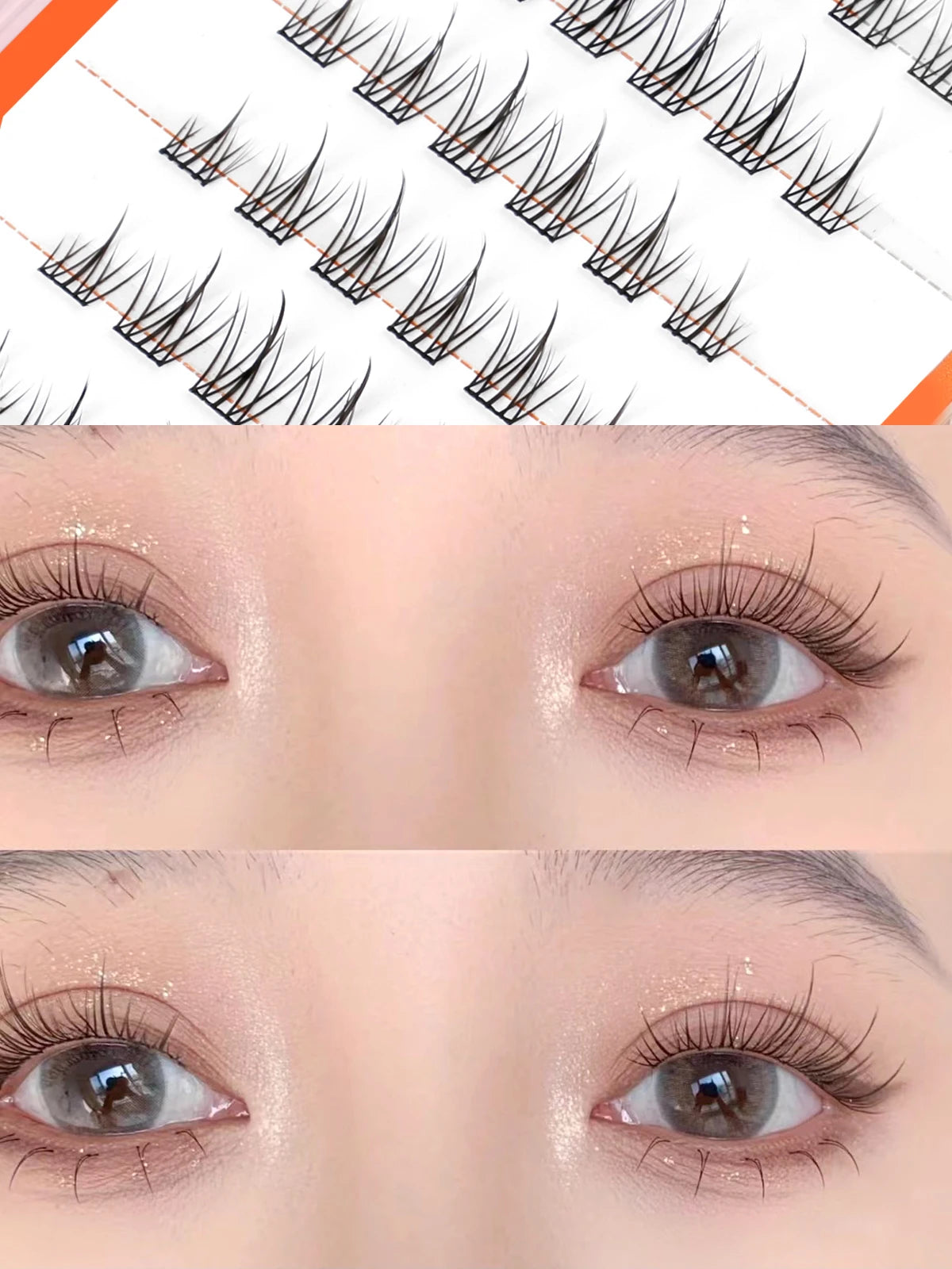 GROINNEYA DIY Manga Cluster Lashes, Anime Effect, Natural Look, Large Capacity