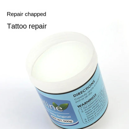 500g Tattoo Vaseline for Skin Lubrication & Coloring, White Bottle