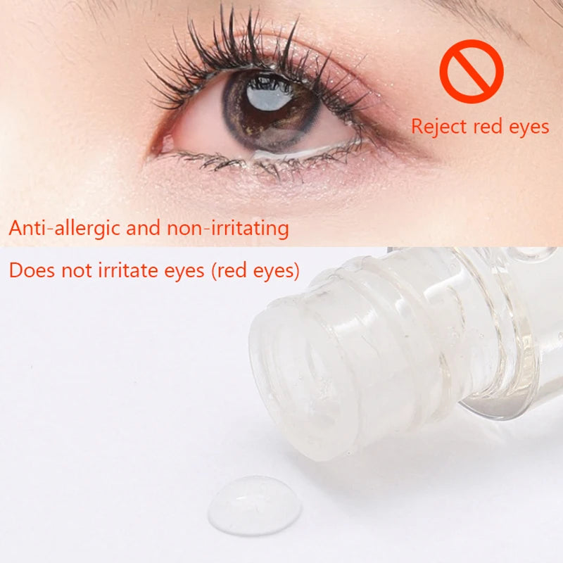 5ml Eyelash Extension Glue, Quick-Dry, Long-Lasting, Black/Clear/White, No-Irritation Adhesive