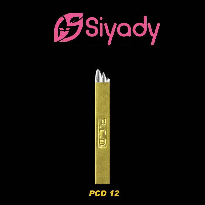 Siyady PMU Microblading Needles - 12/14 Sloped & U-Shape Manual Eyebrow Blades