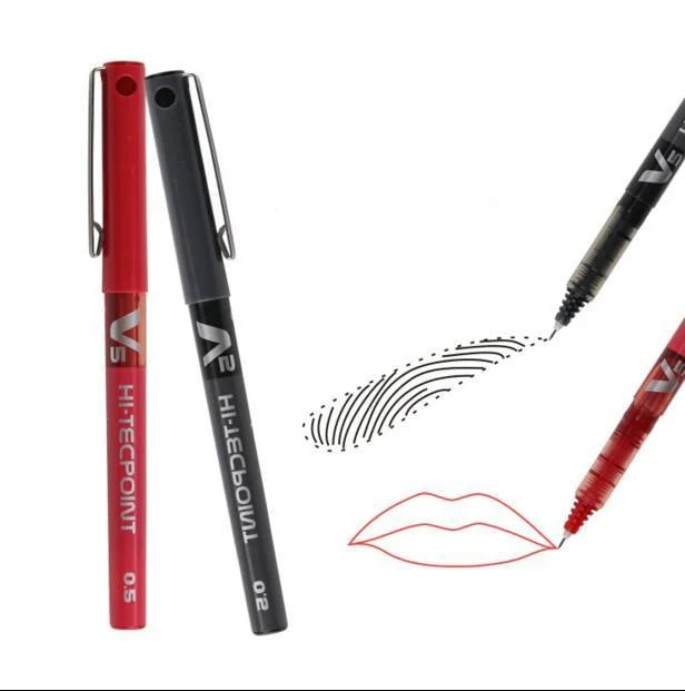 1P Temporary Tattoo Microblading Marker Pen - Waterproof Skin Scribe for Eyebrow & Lip