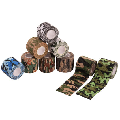 1 Roll Disposable Self-Adhesive Camouflage Bandage Tape for Tattoo Grip & Handle