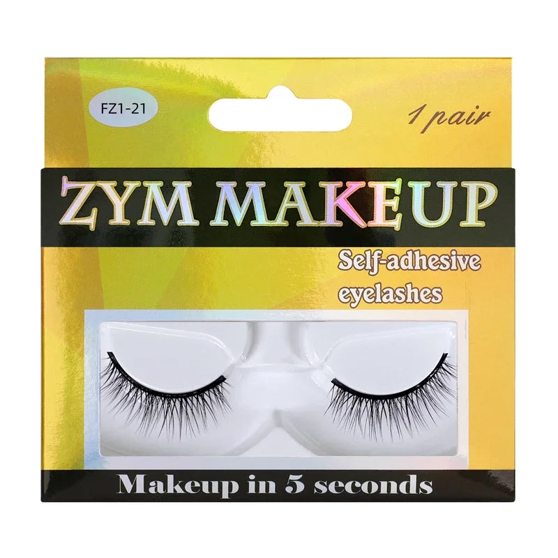 34-Piece Reusable Self-Adhesive Eyelashes, Glue-Free, Hypoallergenic, False Lash Makeup Tools