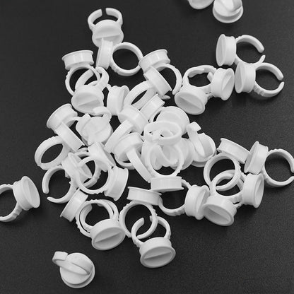 100pcs S/M/L Disposable Tattoo Ink Rings Cups Eyebrow Lip Tattoo Pigments Holder Ring Container Permanent Makeup Accessories