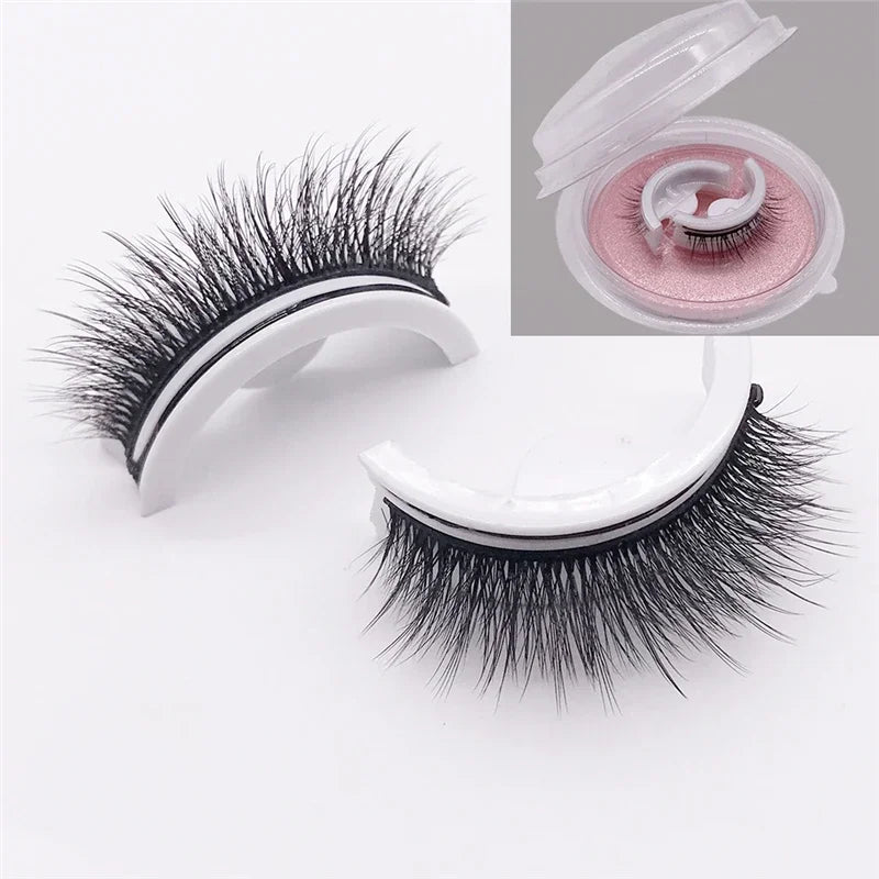 34-Piece Reusable Self-Adhesive Eyelashes, Glue-Free, Hypoallergenic, False Lash Makeup Tools