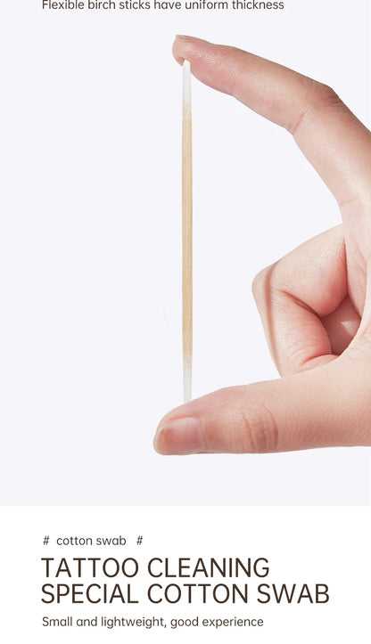 100/300PCS Disposable Cotton Swab Brushes - Lint-Free Micro Makeup & Glue Removers