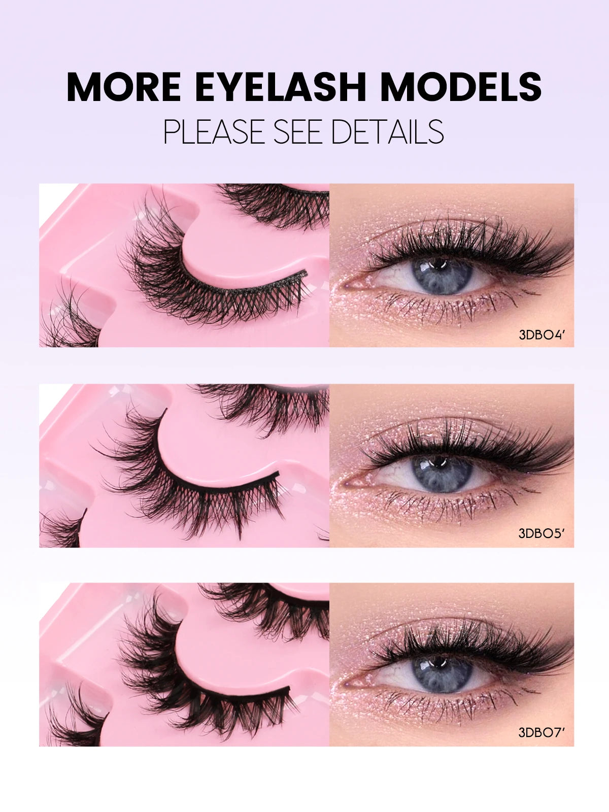 GROINNEYA Manga Lashes, 3D Fluffy Cross Wispy Cat Eye, Natural Extension Look