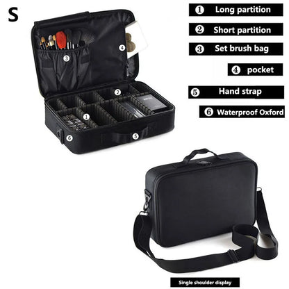 Professional Makeup Case - Large Capacity Travel Beauty & Nail Tool Organizer