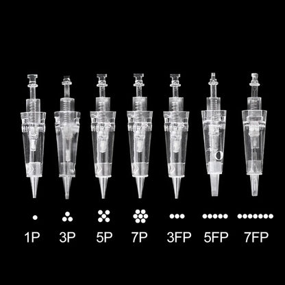 Bayonet Cartridge Needles 1P-7FP for Microblading & Permanent Tattoo - Disposable Eyebrow Use