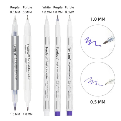 1PC Professional Sterile Skin Marker Pen - Microblading Eyebrow & Lip Ruler Tool