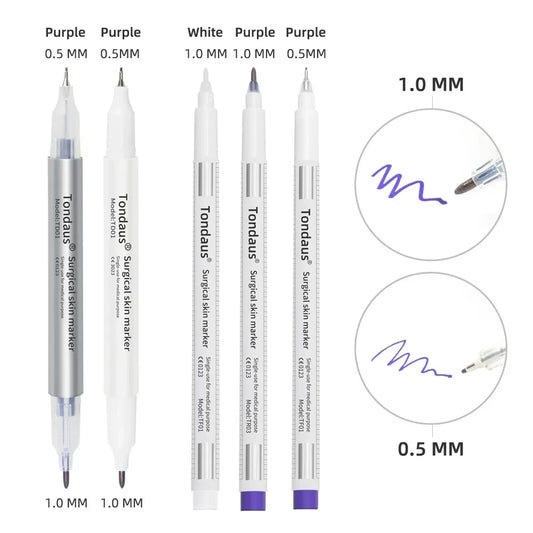 1PC Professional Sterile Skin Marker Pen - Microblading Eyebrow & Lip Ruler Tool