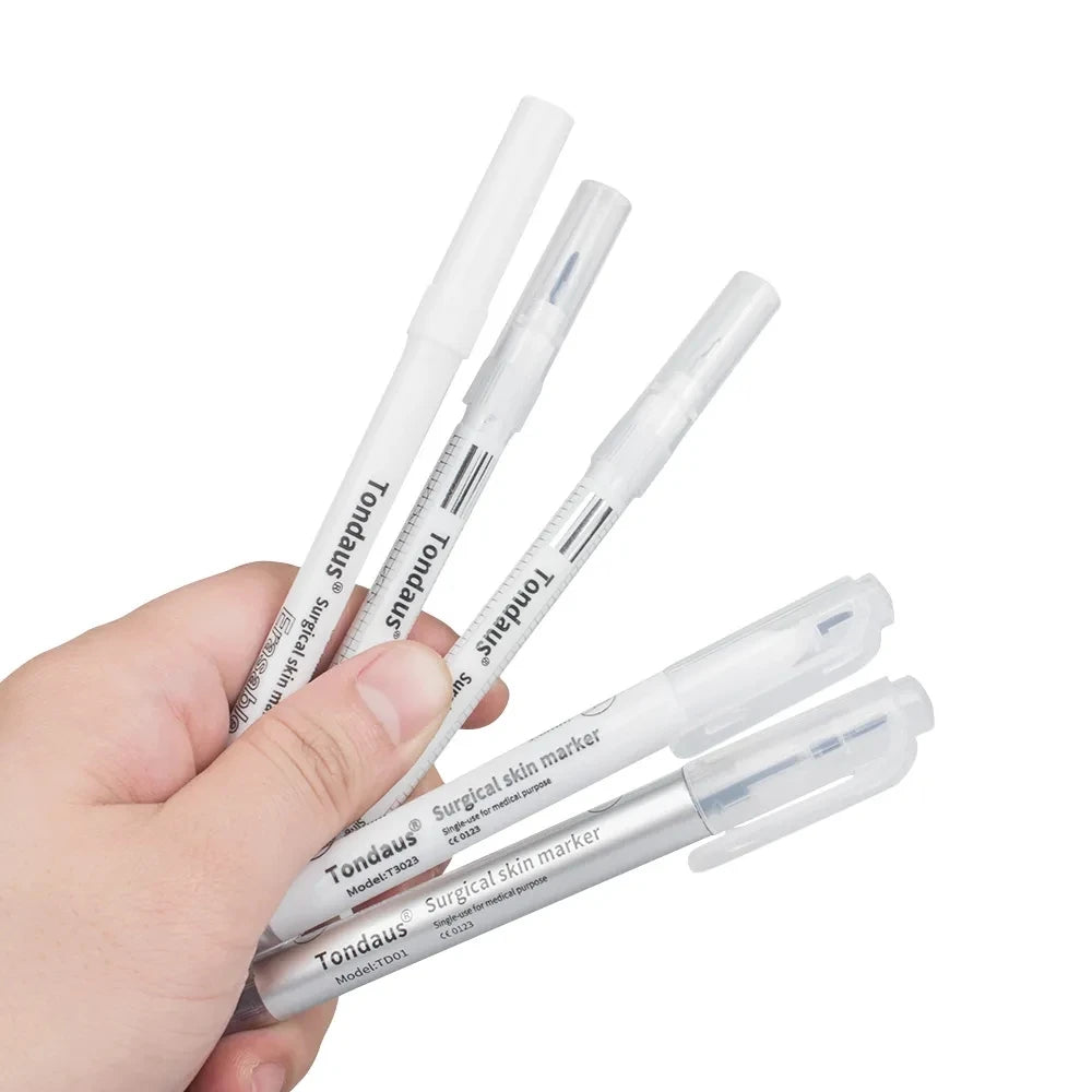 1PC Professional Sterile Skin Marker Pen - Microblading Eyebrow & Lip Ruler Tool