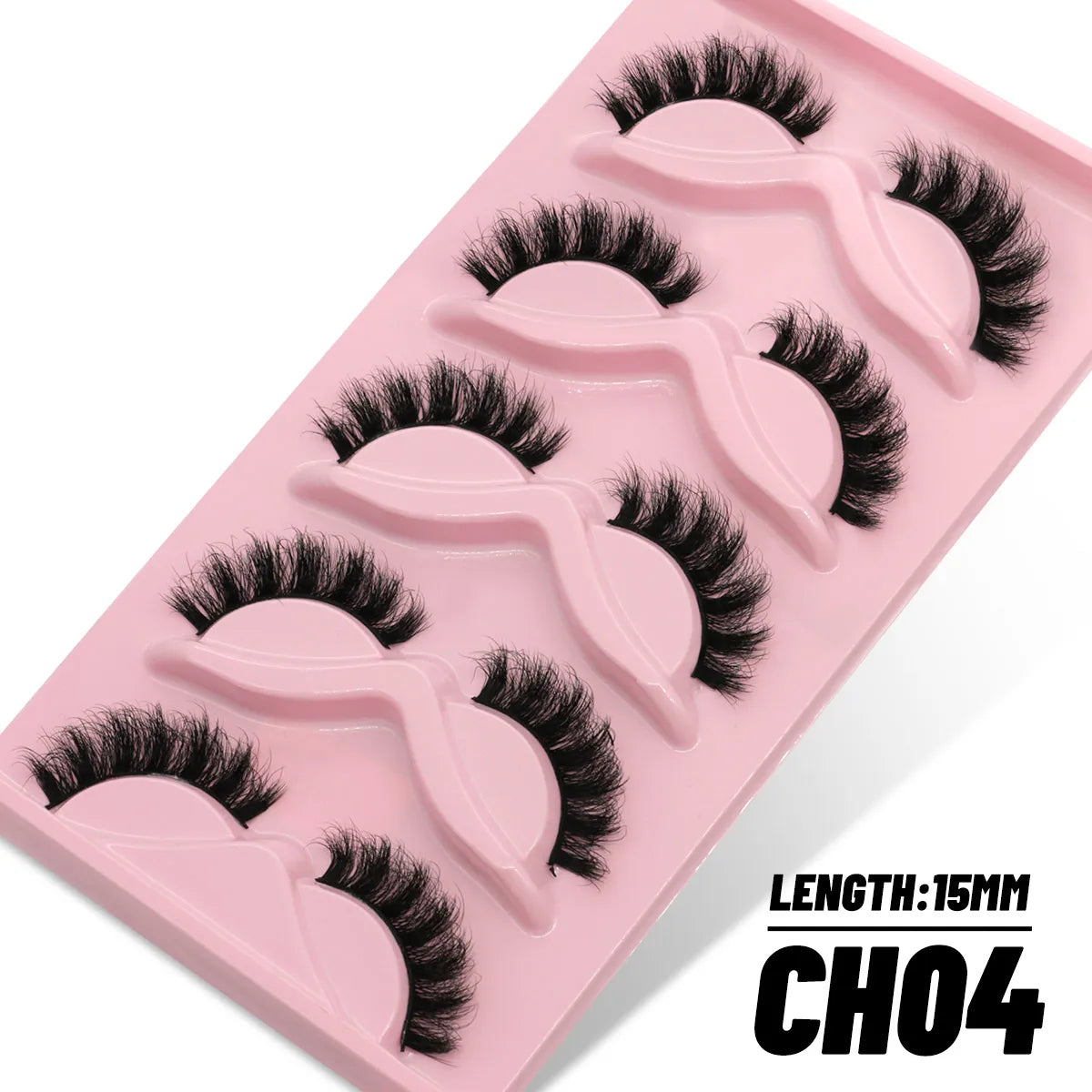 GROINNEYA 3D Natural Eyelashes, 5/10 Pairs, Fluffy Wispy, Cross, Cat Eye Lash Extensions Makeup