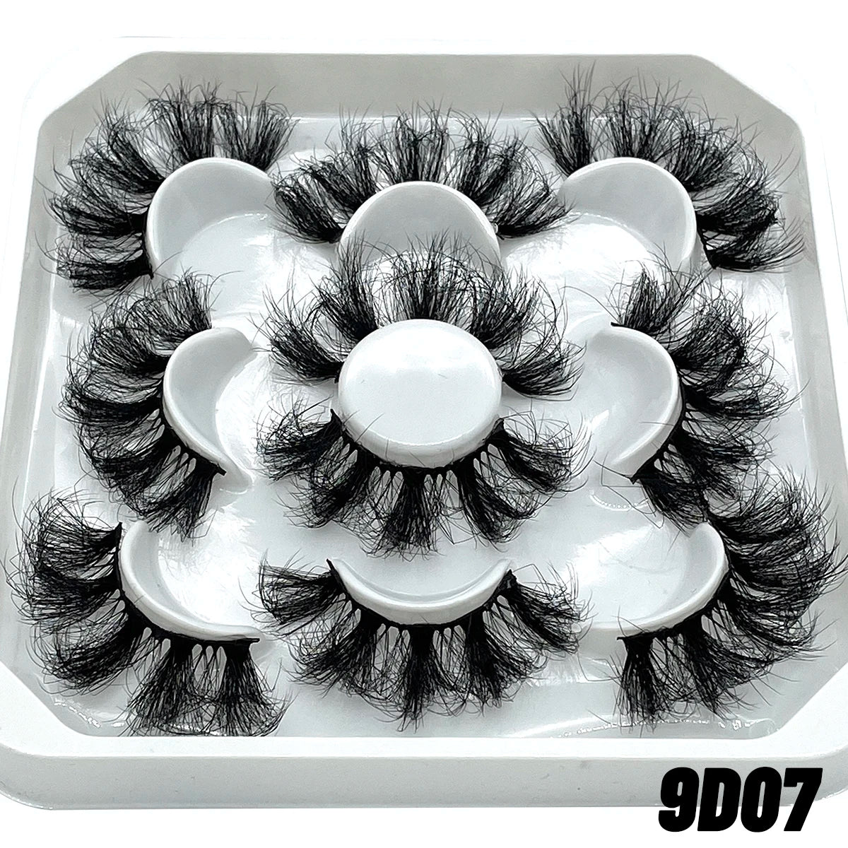 GROINNEYA 5 Pairs Mink Lashes, Faux Eyelashes, Dramatic Volume, Eyelash Extensions for Makeup