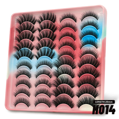 GROINNEYA 5/7/20 Pairs 3D Manga Lashes, Y2K Winged Cat Eye, Natural Extension Look