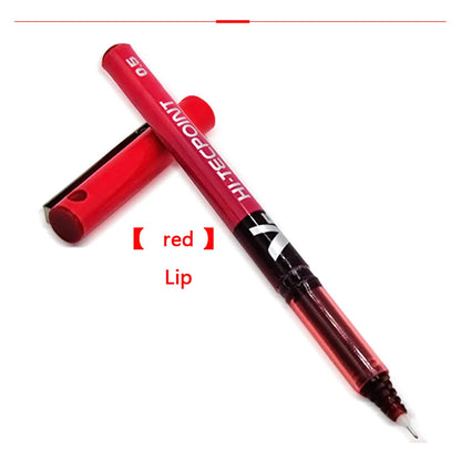 1P Temporary Tattoo Microblading Marker Pen - Waterproof Skin Scribe for Eyebrow & Lip