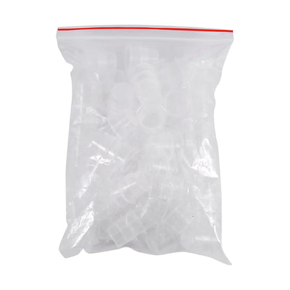 100PCS Tattoo Ink Cups - Medium/Large Plastic Clear White Ink Holders for Pigment