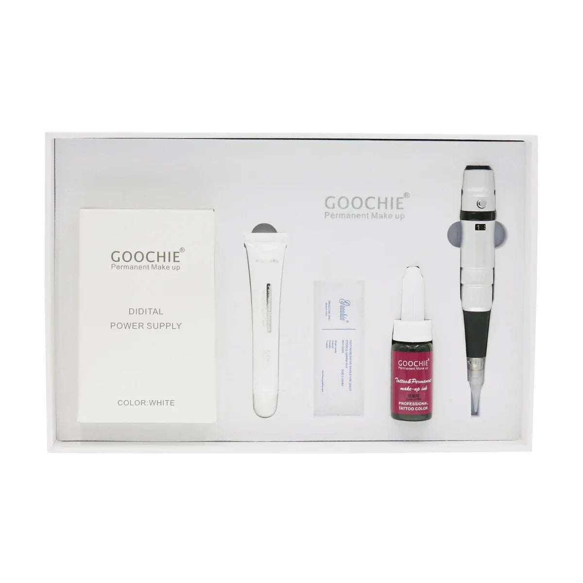 Goochie Cosmetic Tattoo Machine - Digital Rotary Kit for Permanent Makeup & Eyebrow Tattoo Pen