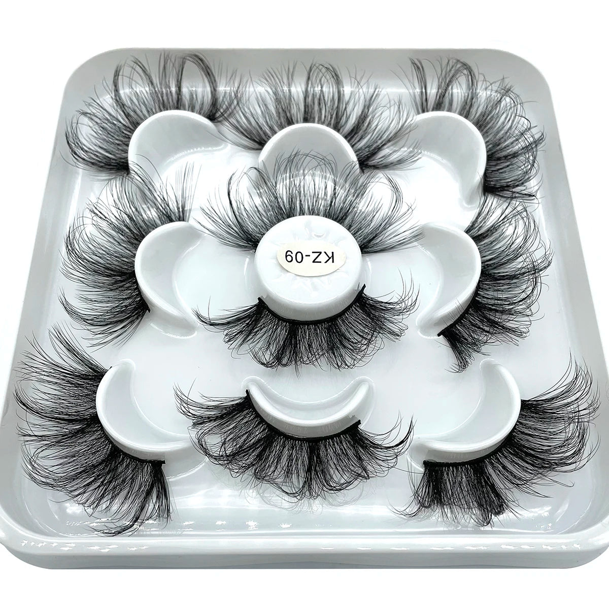 GROINNEYA 25mm 5 Pairs 3D Mink Lashes, Fluffy, Long, Thick, Natural False Eyelashes