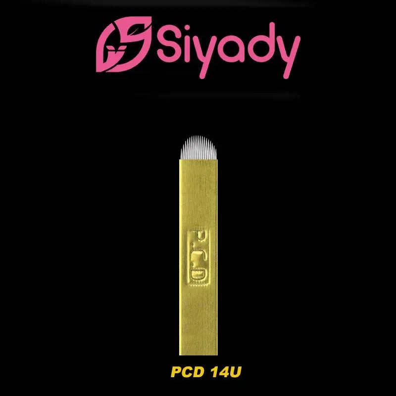 Siyady PMU Microblading Needles - 12/14 Sloped & U-Shape Manual Eyebrow Blades