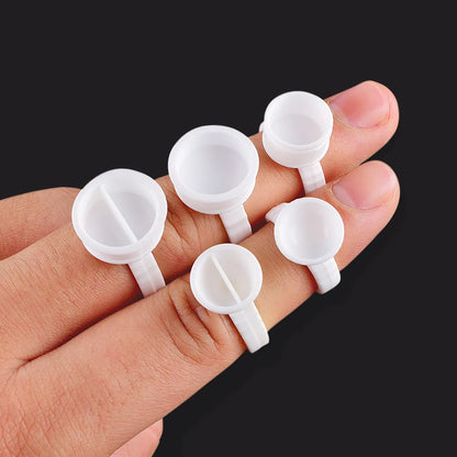 100pcs S/M/L Disposable Tattoo Ink Rings Cups Eyebrow Lip Tattoo Pigments Holder Ring Container Permanent Makeup Accessories