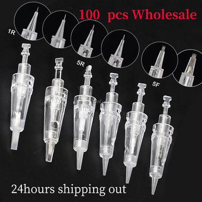 Bayonet Cartridge Needles 1P-7FP for Microblading & Permanent Tattoo - Disposable Eyebrow Use