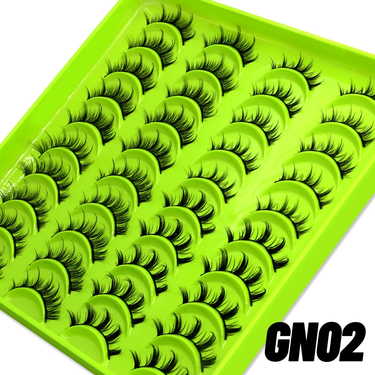 GROINNEYA Manga Lashes 5/7/9/20 Pairs 3D Mink Lashes Natural Eyelashes Soft Cross Wispy False Eyelashes Eyelash Extension