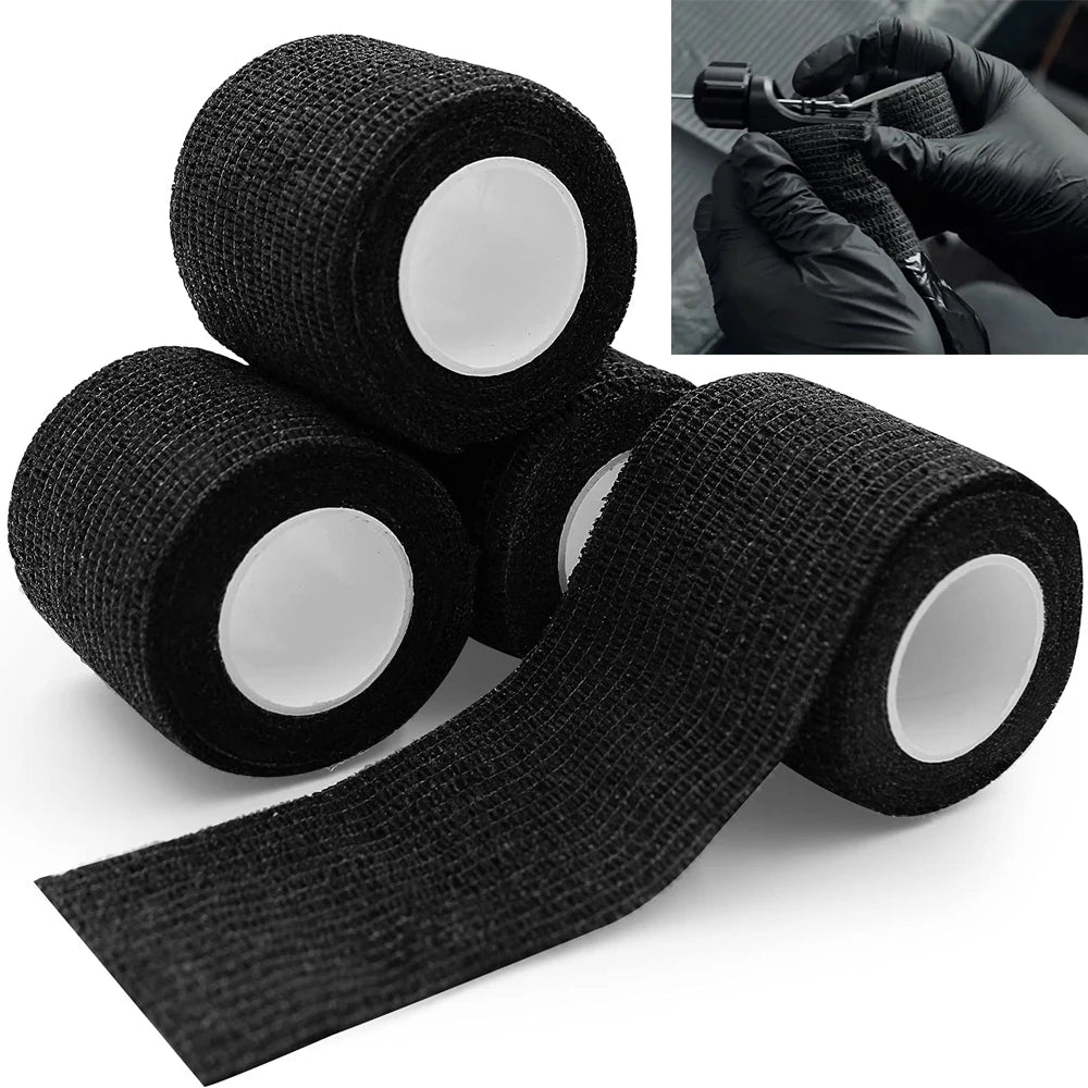 6PCS Tattoo Grip Bandage - Self-Adhesive Elastic Wraps for PMU & Tattoo Accessories