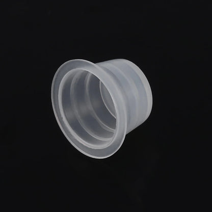 100PCS Tattoo Ink Cups - Medium/Large Plastic Clear White Ink Holders for Pigment