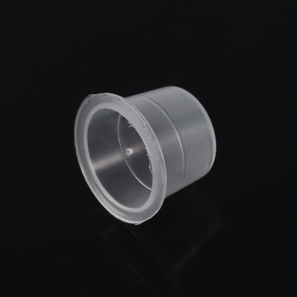 100PCS Tattoo Ink Cups - Medium/Large Plastic Clear White Ink Holders for Pigment