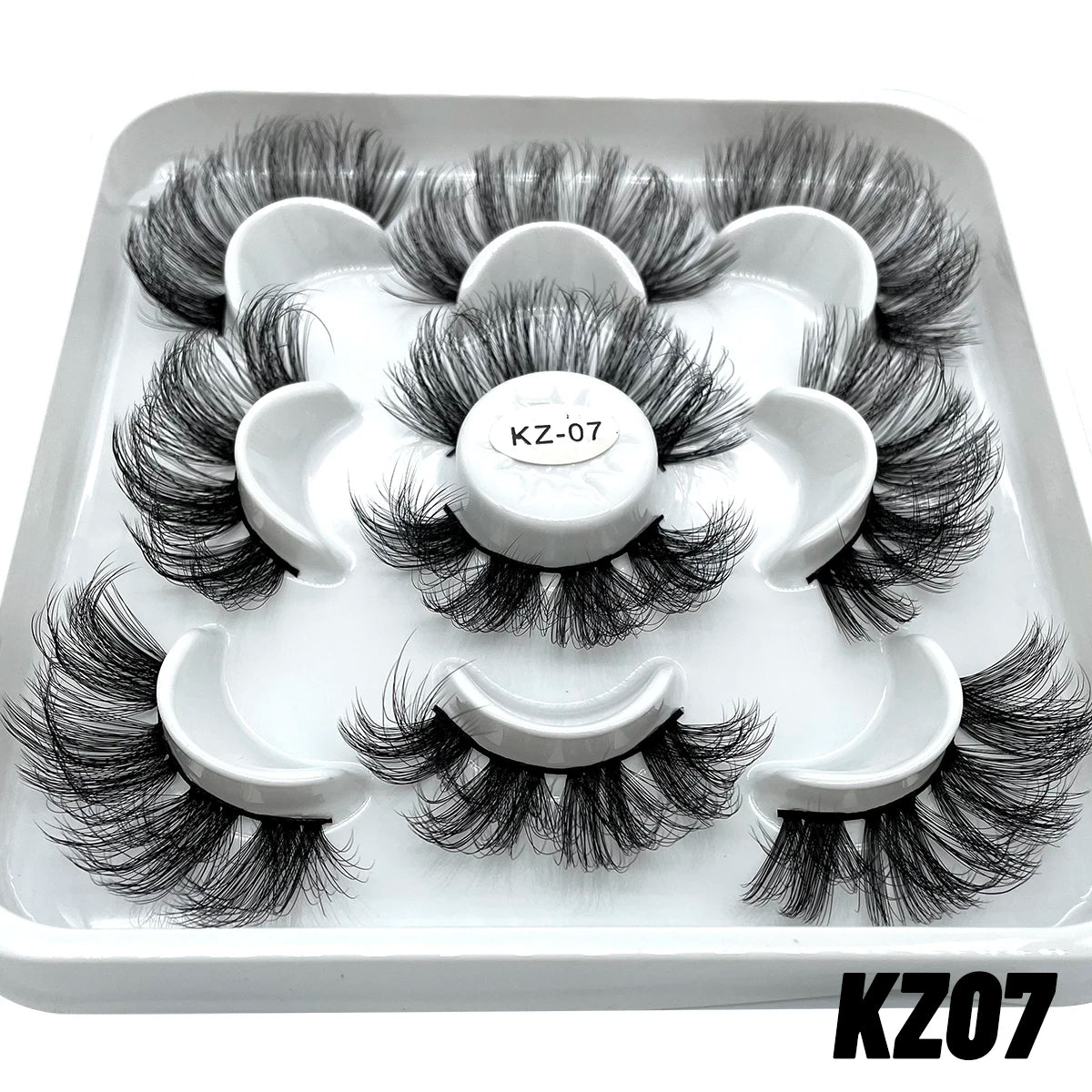 GROINNEYA 5 Pairs Mink Lashes, Faux Eyelashes, Dramatic Volume, Eyelash Extensions for Makeup