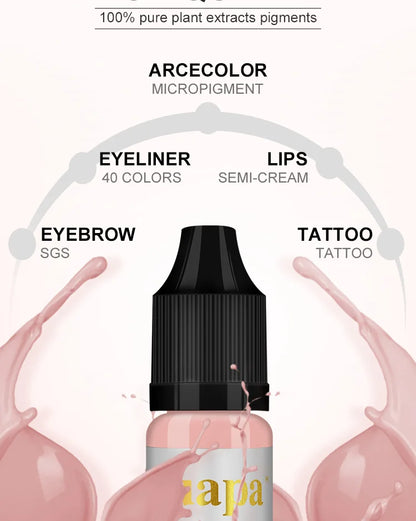 10ML Permanent Makeup Tattoo Ink for Lips, Eyebrows & Eyeliner Micro Pigment