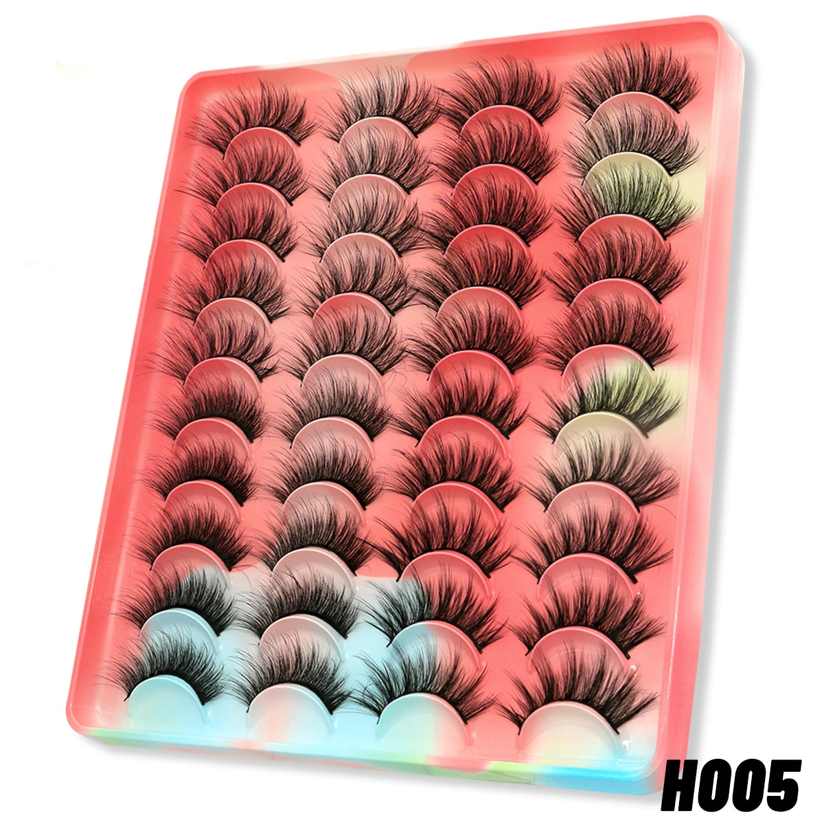 GROINNEYA 5/7/20 Pairs 3D Manga Lashes, Y2K Winged Cat Eye, Natural Extension Look