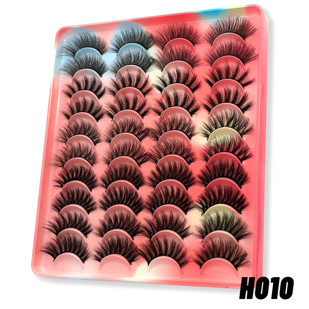 GROINNEYA 5/7/20 Pairs 3D Manga Lashes, Y2K Winged Cat Eye, Natural Extension Look