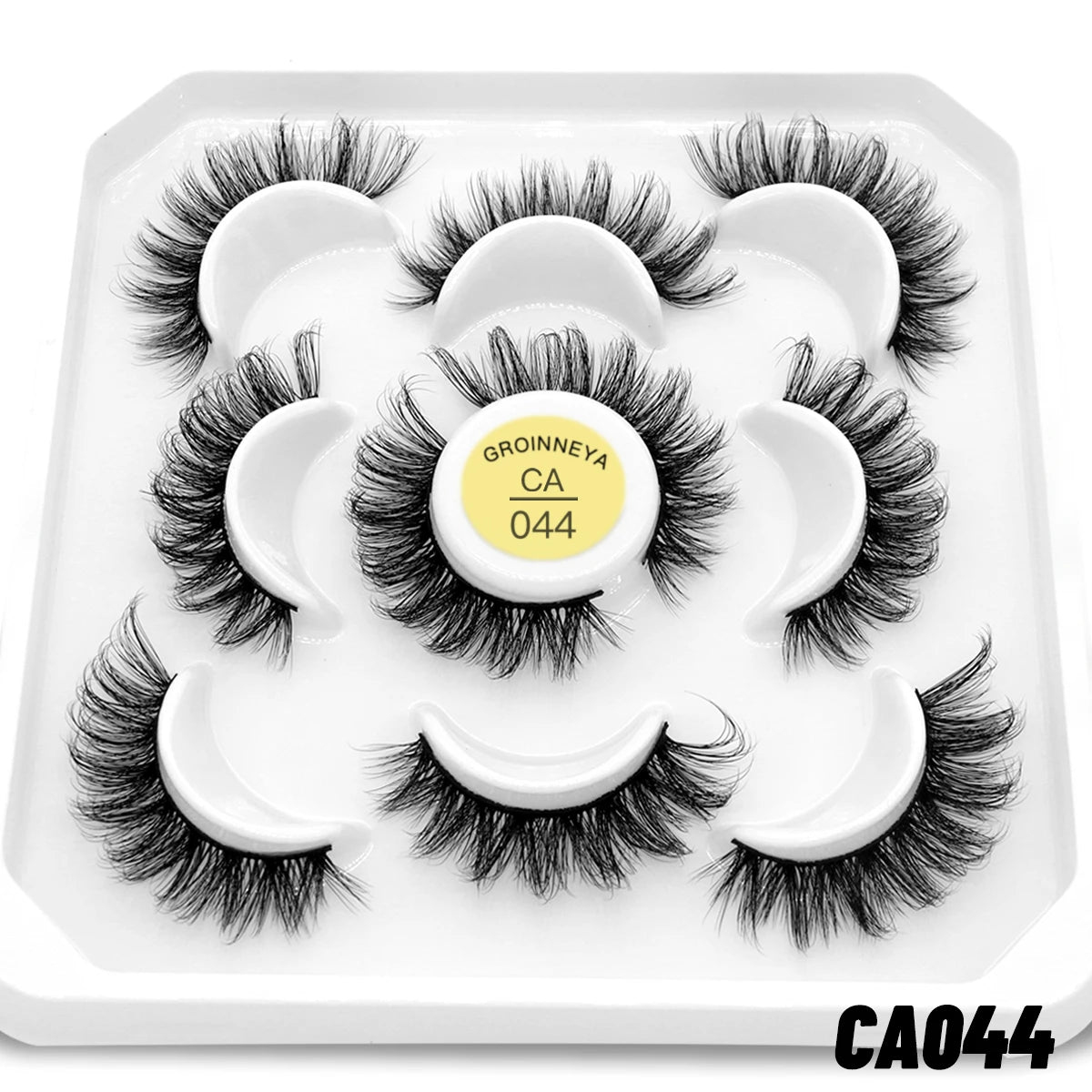 GROINNEYA 5/7 Pairs 3D Fluffy Manga Lashes, Wispy Natural Extension Look