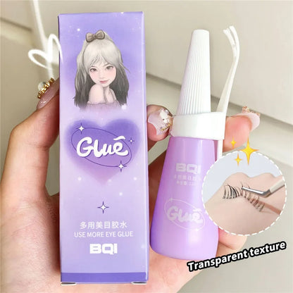 Waterproof Eyelash Glue, Quick-Dry Adhesive, False Lashes with Tweezers, Clear Extension Glue