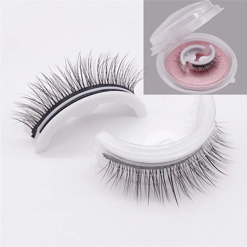 34-Piece Reusable Self-Adhesive Eyelashes, Glue-Free, Hypoallergenic, False Lash Makeup Tools