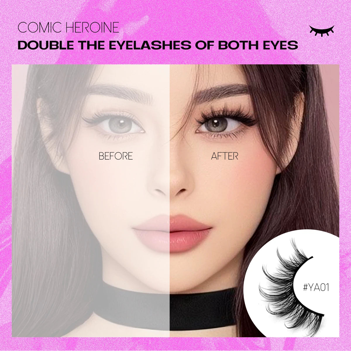 GROINNEYA 5/7/9 Pairs Eyelashes Faux Mink Eyelashes Extension Natural False Eyelashes 3D Wispy Lashes Manga Lashes