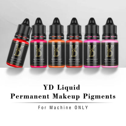 YD 12ML 20-Color Tattoo Microblading Ink for Eyebrows & Eyeliner - Semi Permanent