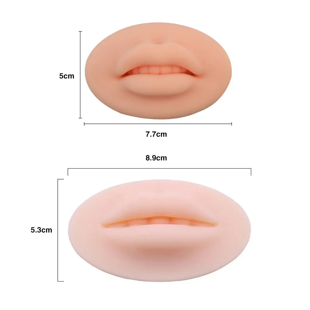 Professional 3D/5D Latex Lip Tattoo Practice Skin - Silicone Blushing Training Pad PMU