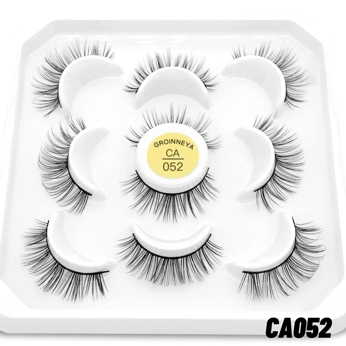 GROINNEYA 5/7 Pairs 3D Fluffy Manga Lashes, Wispy Natural Extension Look