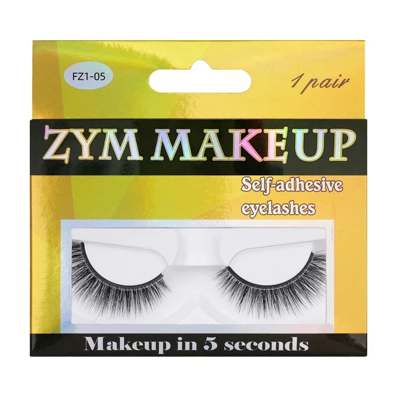 34-Piece Reusable Self-Adhesive Eyelashes, Glue-Free, Hypoallergenic, False Lash Makeup Tools