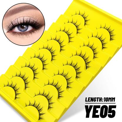 GROINNEYA 5/7/9 Pairs Eyelashes Faux Mink Eyelashes Extension Natural False Eyelashes 3D Wispy Lashes Manga Lashes