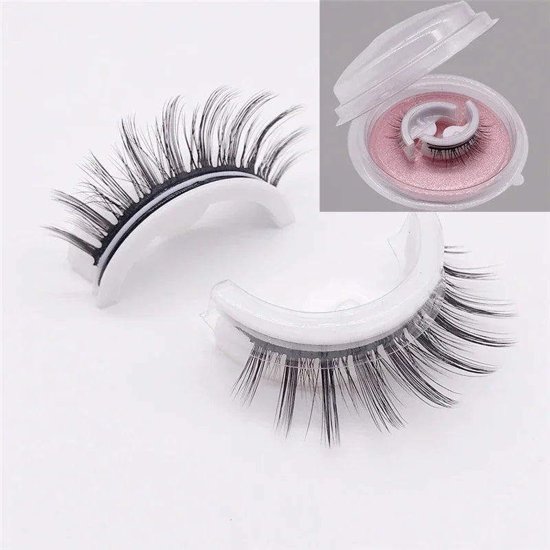 34-Piece Reusable Self-Adhesive Eyelashes, Glue-Free, Hypoallergenic, False Lash Makeup Tools