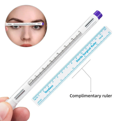 1PC Professional Sterile Skin Marker Pen - Microblading Eyebrow & Lip Ruler Tool