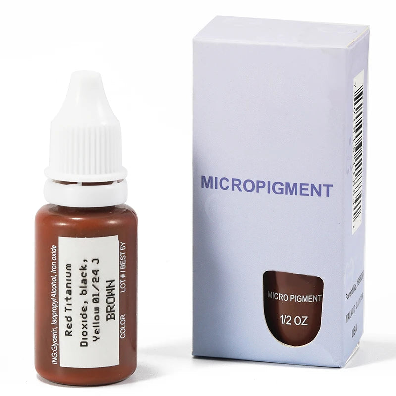 15ML Permanent Makeup Pigment Ink - Eyebrow Shading, Lip & Eyeliner Microblading Supplies